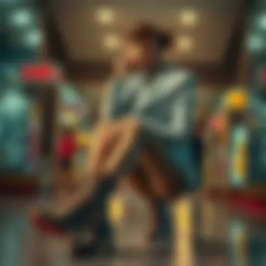 A fashionable individual modeling crush shoes