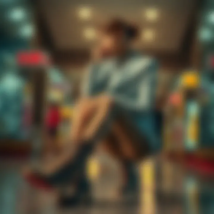 A fashionable individual modeling crush shoes