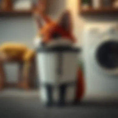 Charming design interpretation of the fox laundry basket