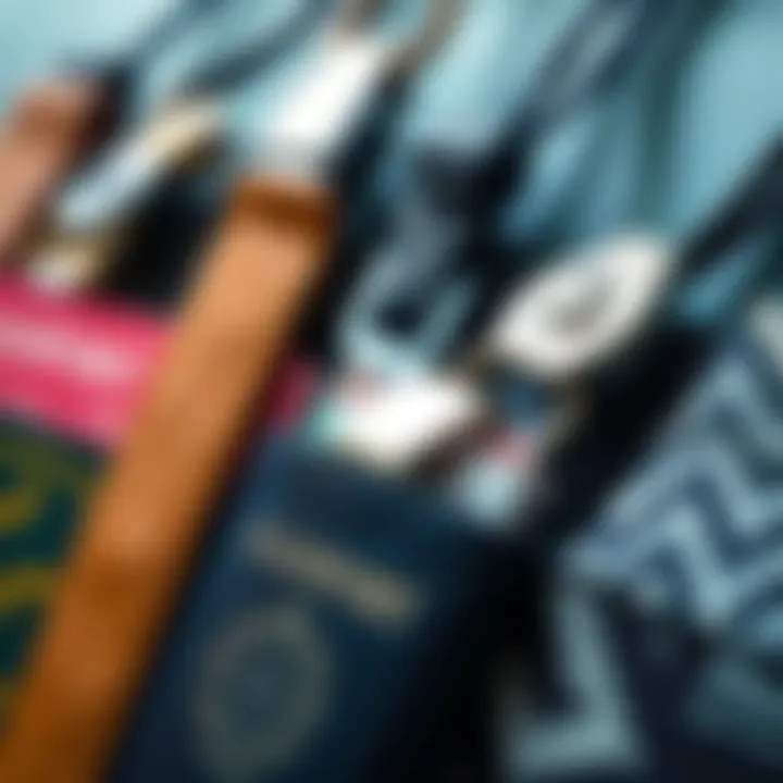 Eco-Friendly Material Showcase Close-up of sustainable materials used in passport holders