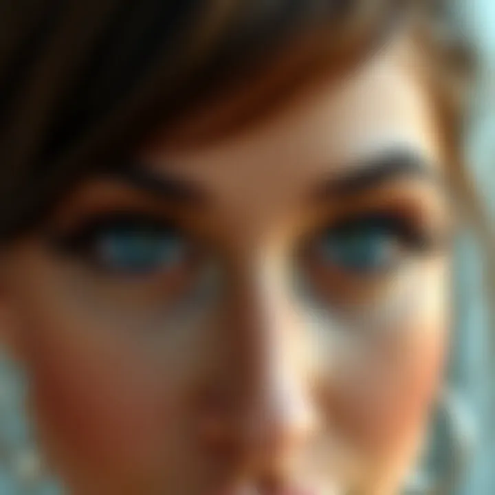 Impact of Thick False Lashes on Makeup Looks A side-by-side comparison of makeup looks with and without thick false lashes.