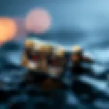 Geometric cufflink design showcasing mathematical elegance