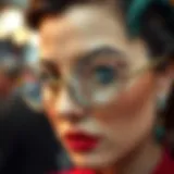 Elegant monocle adorned with intricate designs