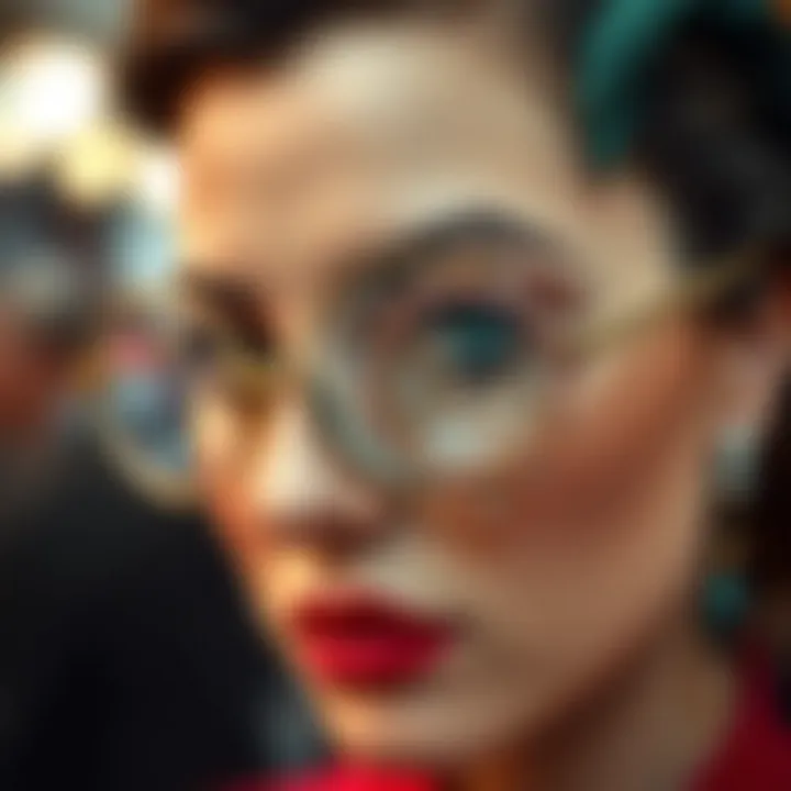 Elegant monocle adorned with intricate designs