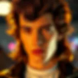 Stylish mullet wig showcasing retro flair