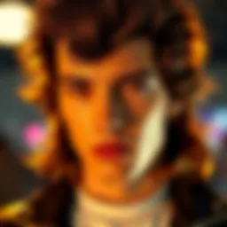 Stylish mullet wig showcasing retro flair