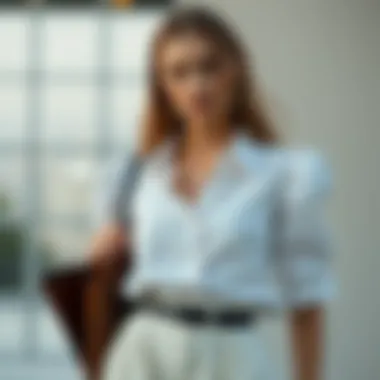 Sustainable fashion elements in white blouse design