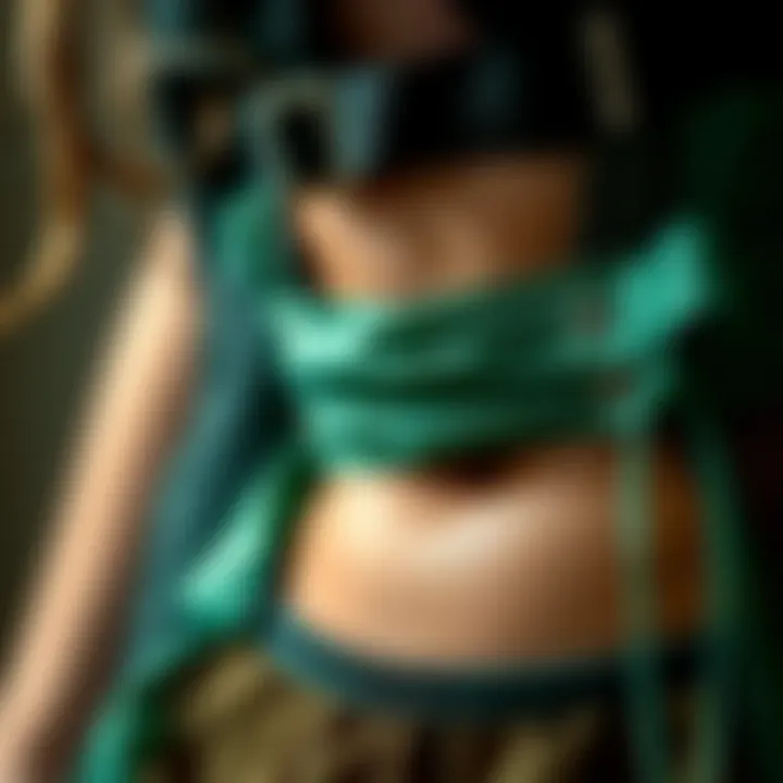 Intricate Design Features of Garter Belts Close-up of fabric and design details on a garter belt