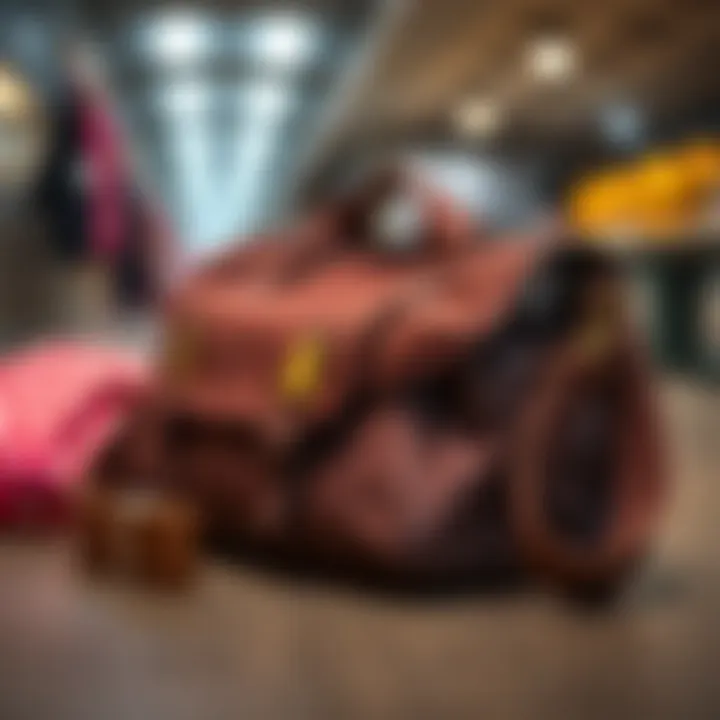 Material selection for diaper bags showcasing durability and style