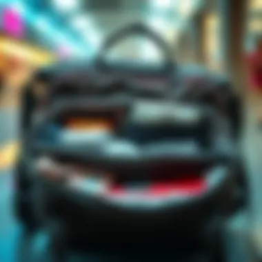 Organizational compartments of a diaper bag