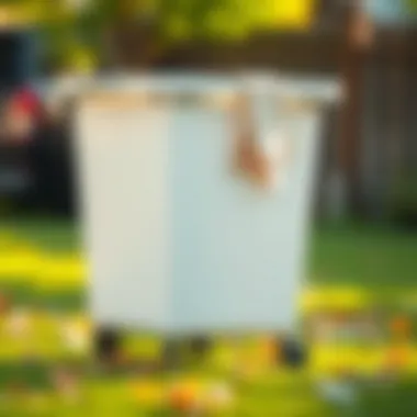 Eco-Friendly Portable Laundry Basket Eco-friendly materials used in a portable laundry basket with wheels