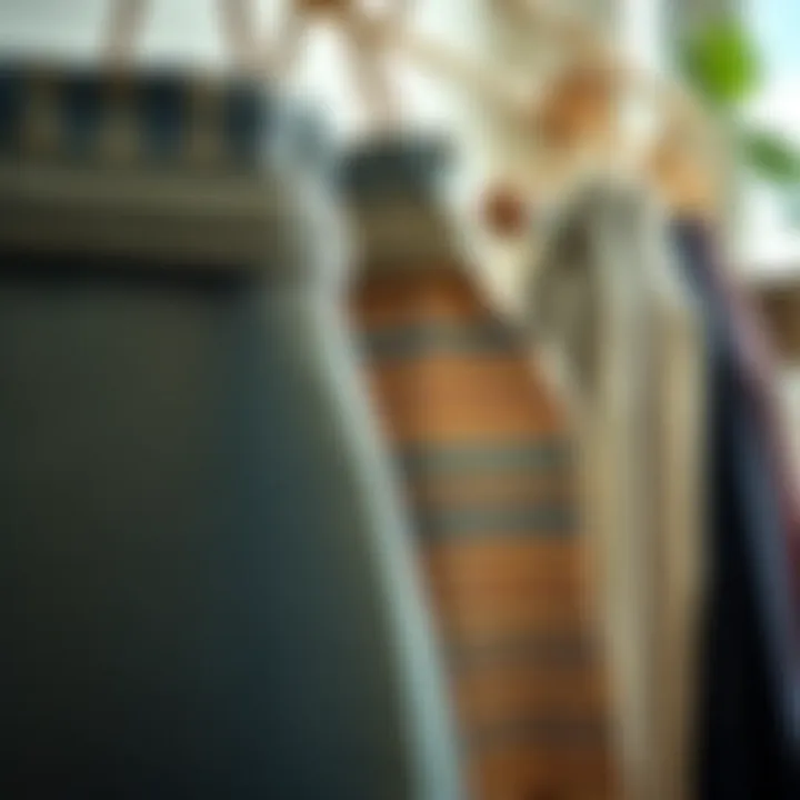 Close-up of eco-friendly materials used in hanging hamper bags