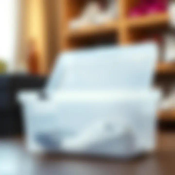 Close-up of a hard plastic shoe box showcasing its durability