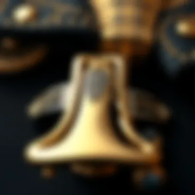 Close-up of a massive claw clip showcasing intricate design details and materials