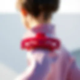 Stylish massive claw clip in a vibrant color against a minimalist backdrop