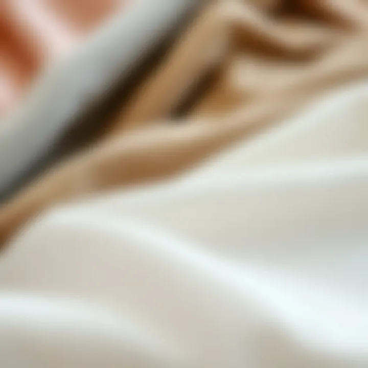 A close-up view of different fabric textures suitable for self tie crop tops, highlighting sustainability.