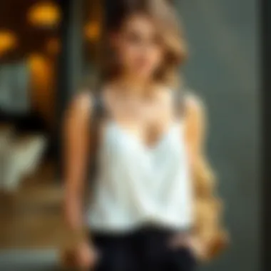 Layered Elegance: The Short Camisole Elegant short camisole styled with a layered outfit