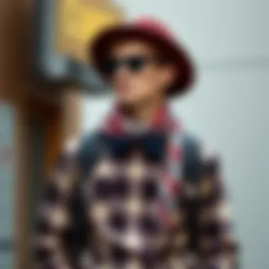 Creative Styling with Plaid Shirts A thoughtful individual styling a plaid shirt with complementary accessories