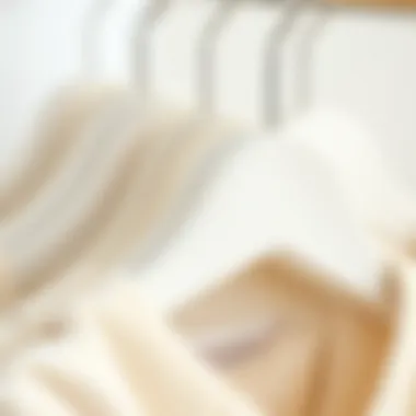 Soft Texture of White Velvet Hangers Close-up view of white velvet hangers highlighting their soft texture and design
