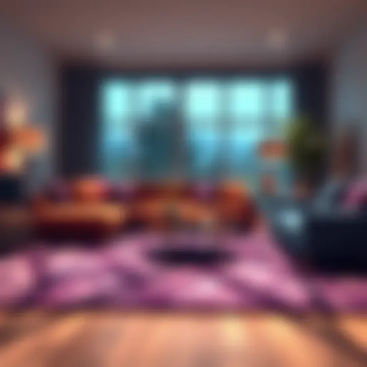 Integrating Velvet Rugs in Stylish Interiors Stylish interior design featuring velvet area rug