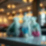 Elegant presentation of small mesh gift bags