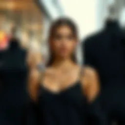 Stylish black tops in various materials