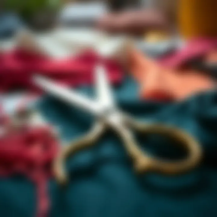 Crafting project with materials cut using round nose scissors