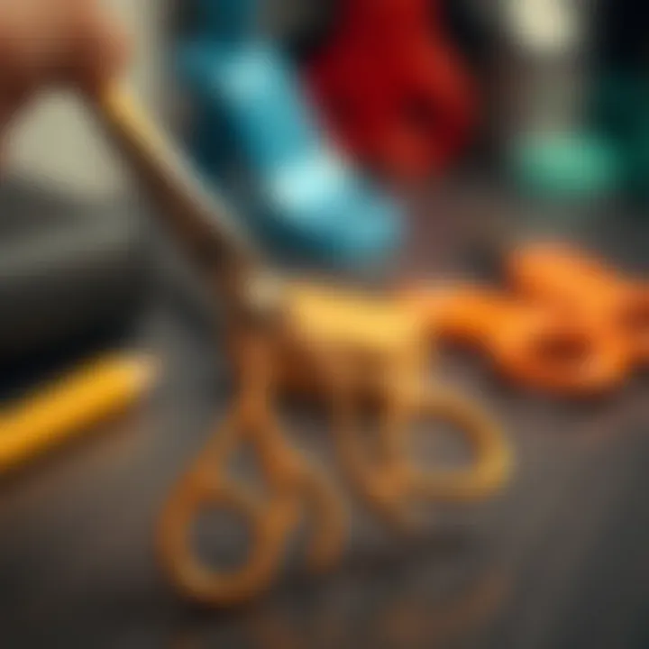 Eco-friendly round nose scissors emphasizing sustainability