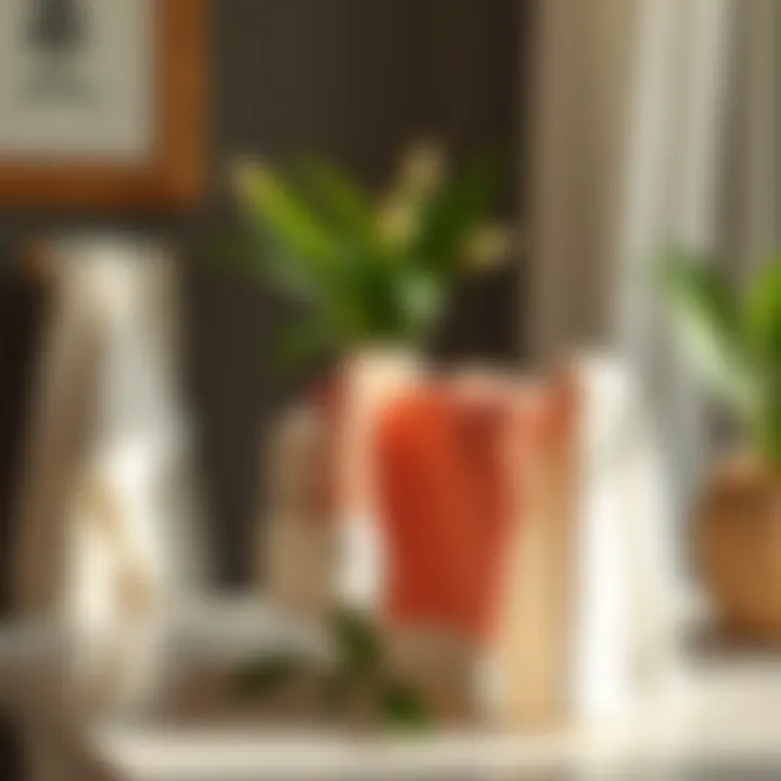 An elegant display of washcloths in home decor