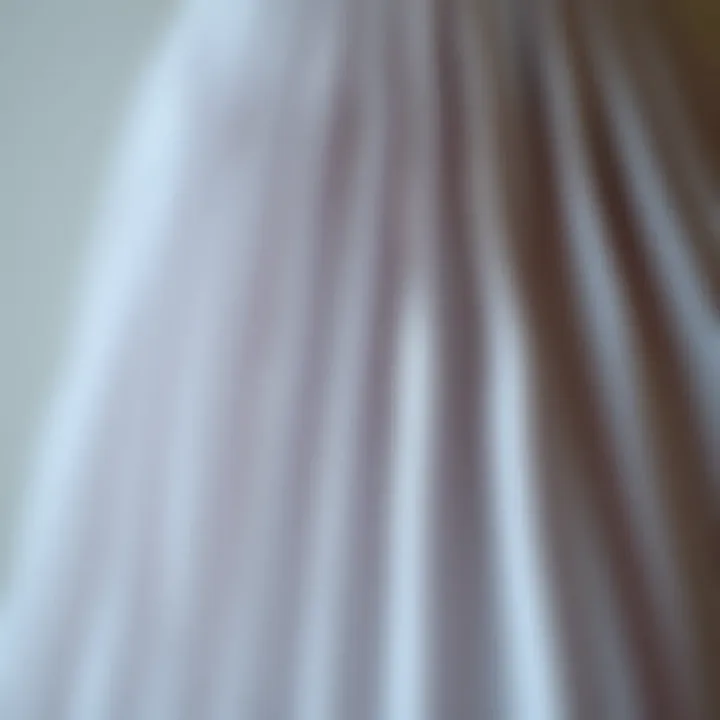 Close-up of fabric texture of a pleated skirt