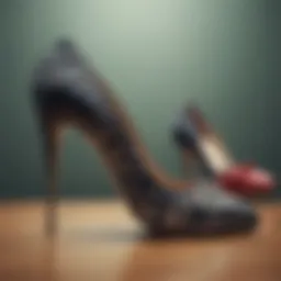 A vintage collection of elegant 1.5-inch heels showcasing their historical evolution.