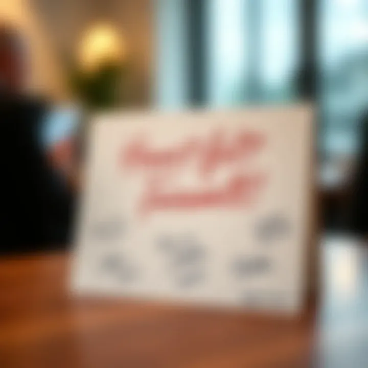 Thoughtful farewell card with signatures