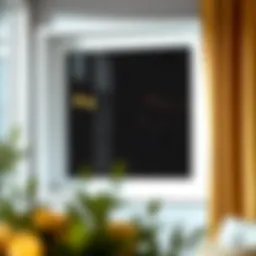 Aesthetic application of light blocking window cling on a modern window