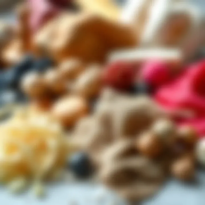 Materials Behind the Craft of Pasties An arrangement of various materials used in the crafting of pasties.