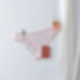 Elegant design of seamless invisible thongs showcased on a minimalist backdrop