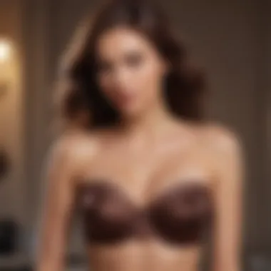 Care instructions for maintaining a dark brown strapless bra