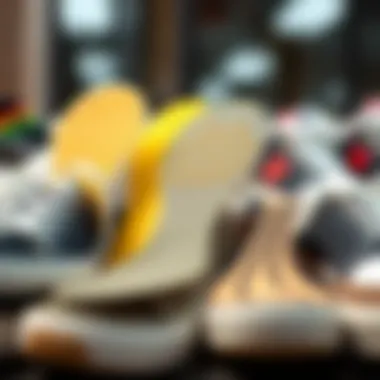 Different types of sneaker inserts displayed together