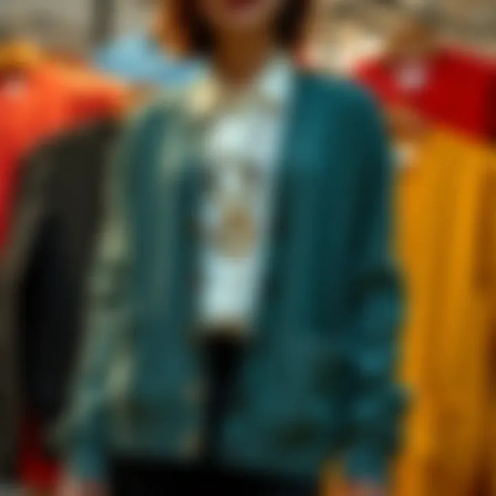 Versatile color palette of short cardigans displayed