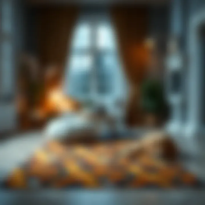 Stylish waterproof mat enhancing home decor