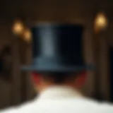 Classic Elegance of the Top Hat Elegant top hat showcasing classic wedding style