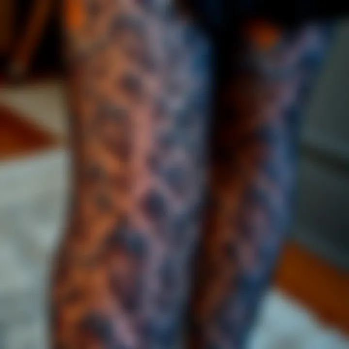 Intricate Patterns: The Artistry of Lace Tights Close-up of intricate lace patterns woven into tights