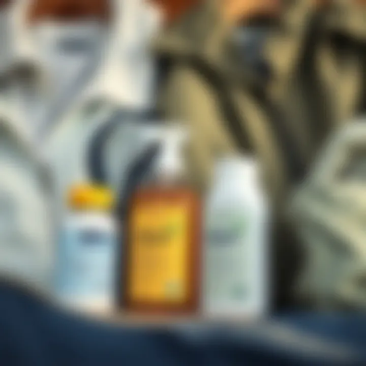 Sustainable Practices for Zipper Care Eco-friendly laundry products next to garments with zippers