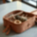 Compartmentalized Elegance Elegant zippered jewelry organizer showcasing various compartments