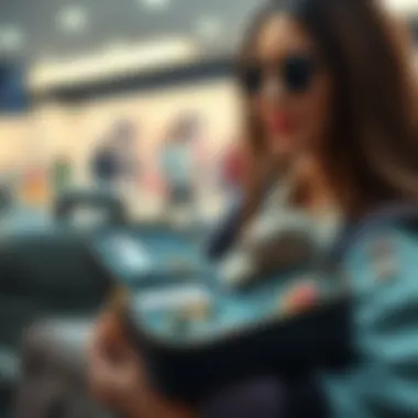 Zippered jewelry organizer in a travel setting