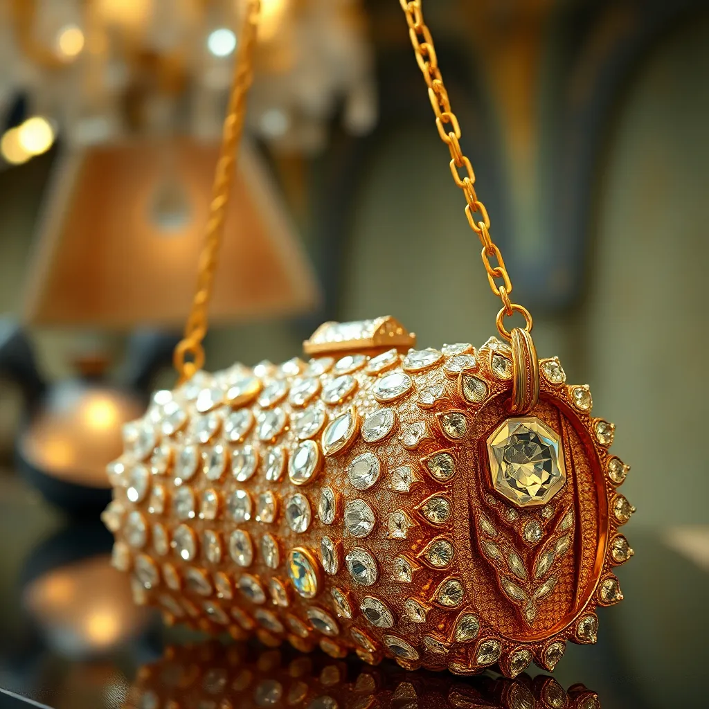 Exploring the Elegance of Gold Rhinestone Purses